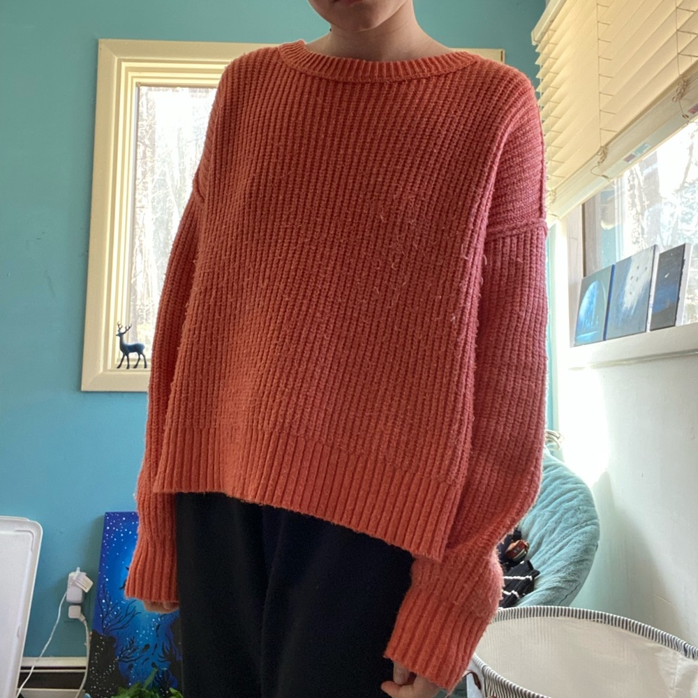 Small Orange Sweater American Eagle Brand